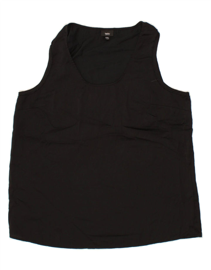 MOSSIMO Womens Sleeveless Blouse Top UK 20 2XL Black Polyester Vintage Mossimo and Second-Hand Mossimo from Messina Hembry 