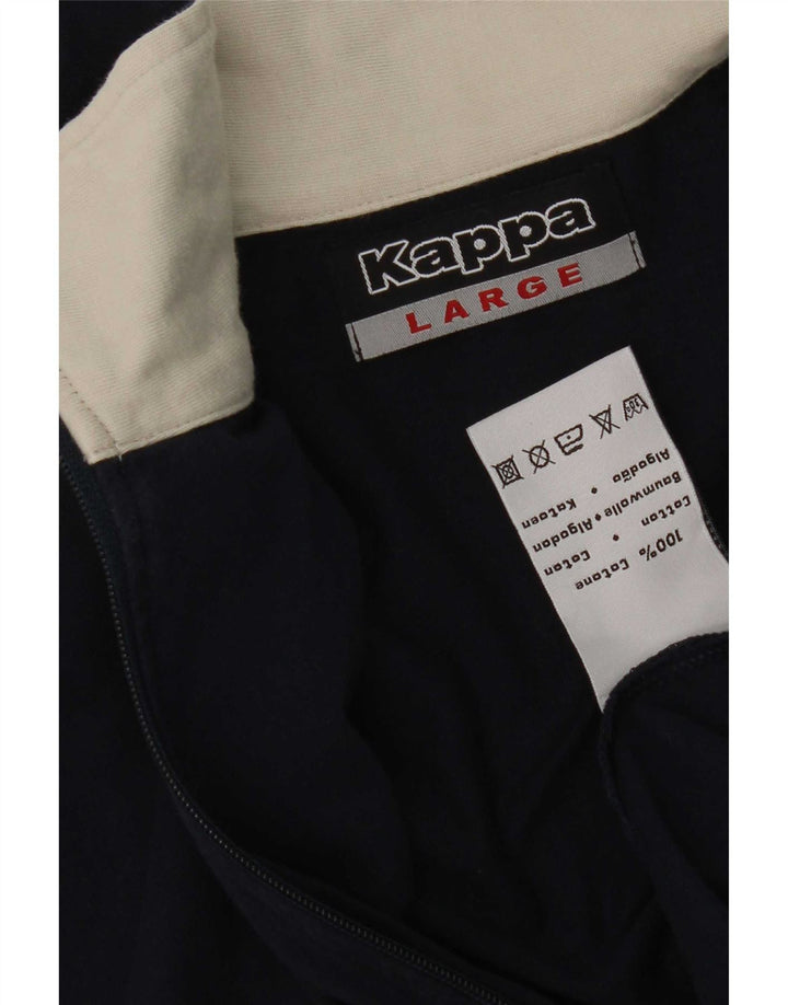 Kappa Veste de survêtement pour homme en coton color block Bleu marine Taille L