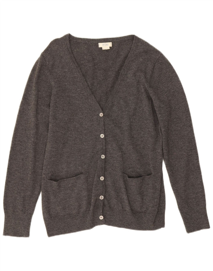Fat Face Womens Cardigan Sweater UK 16 Large Grey Wool