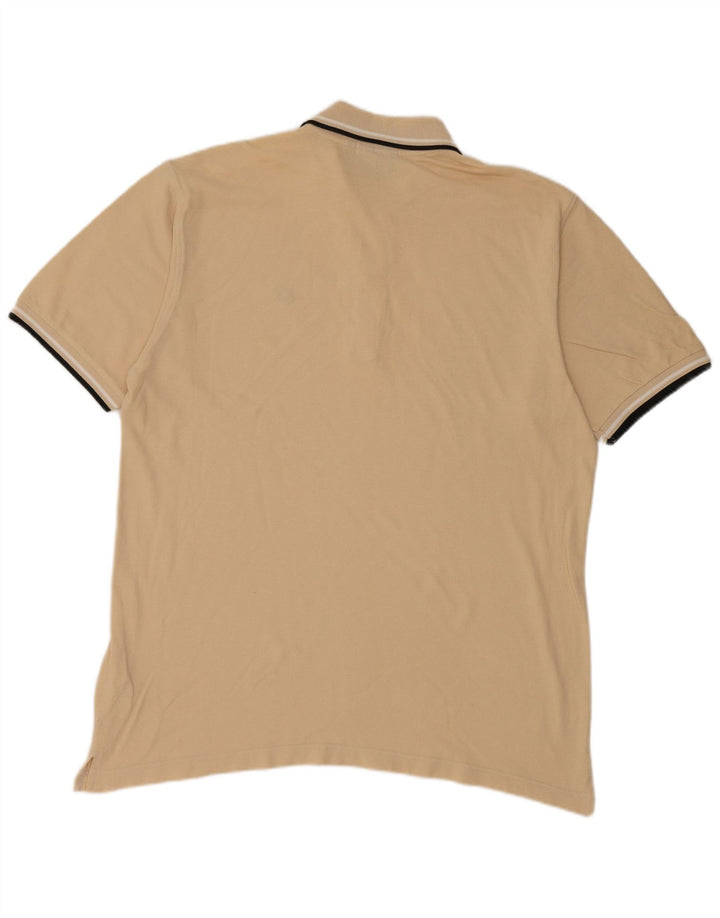 LOTTO Mens Polo Shirt 2XL Beige Cotton