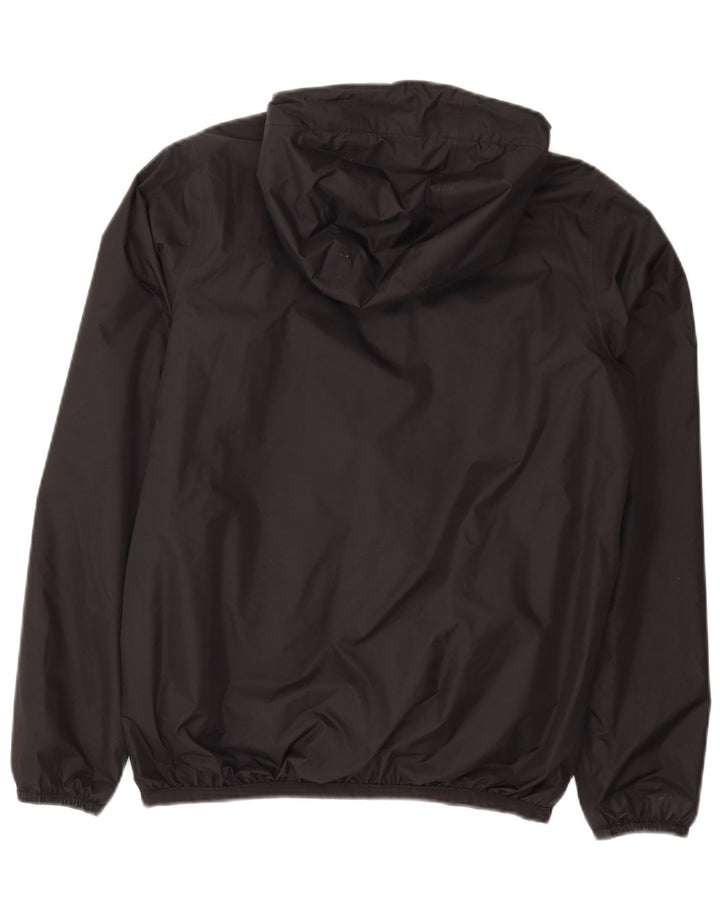 K-Way Womens Hooded Oversized Rain Jacket UK 10 Small Black Polyamide