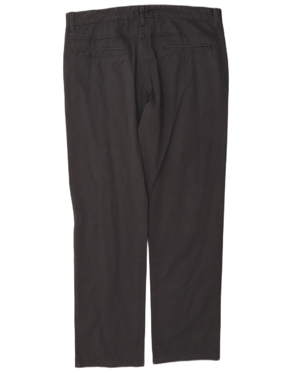 Zara Mens Straight Chino Trousers EU 44 Large W34 L30 Grey Cotton