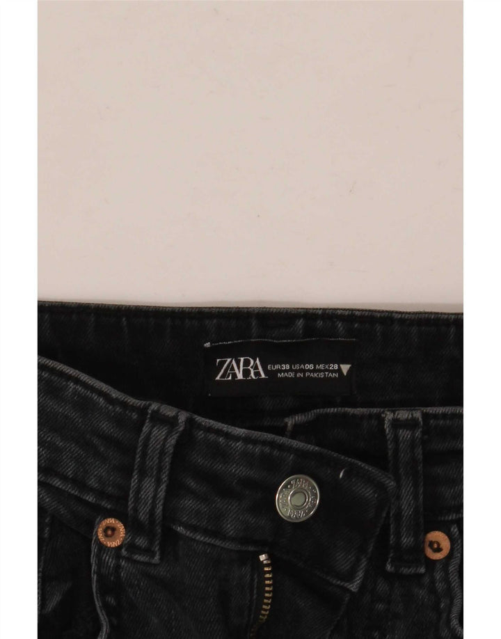 Damskie jeansy rozkloszowane Zara EU 38 Small W28 L26 Czarne