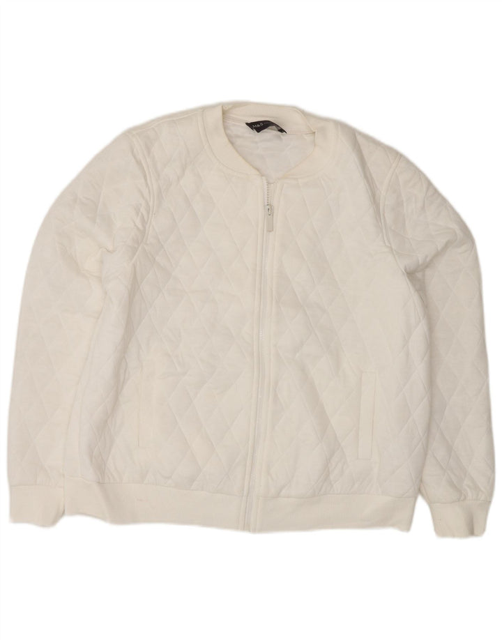 Marks & Spencer Chaqueta acolchada para mujer UK 44 Grande Poliéster blanco