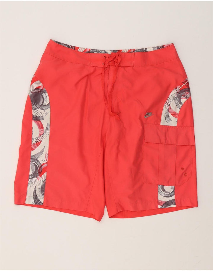 Nike Mens Swimming Shorts Medium  Pink Geometric Polyester