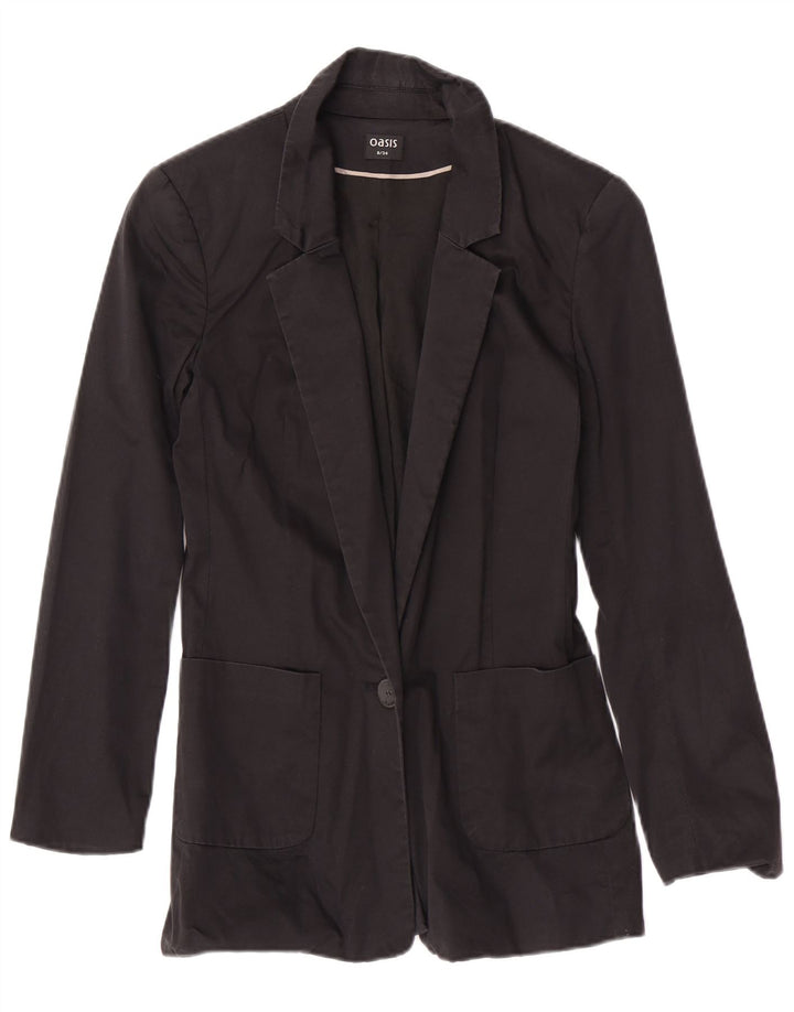 Oasis Chaqueta tipo blazer con 1 botón para mujer UK 8 Small Black
