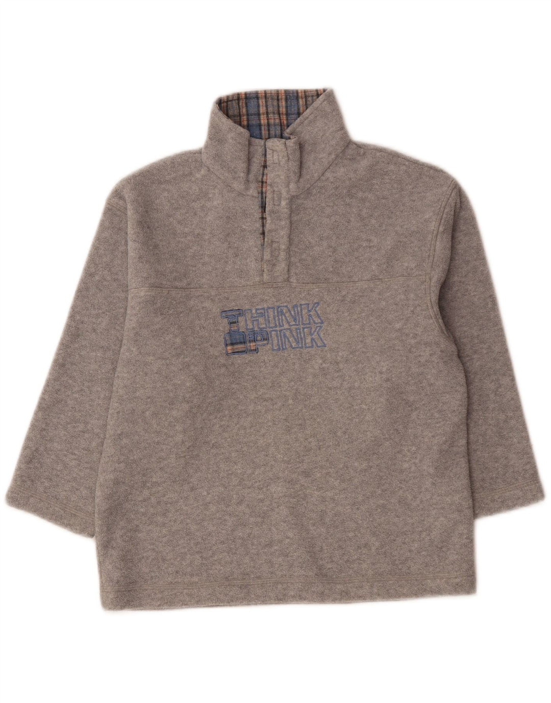 Think Pink Boys Graphic Fleece Jumper 5-6 Years Grey Polyester