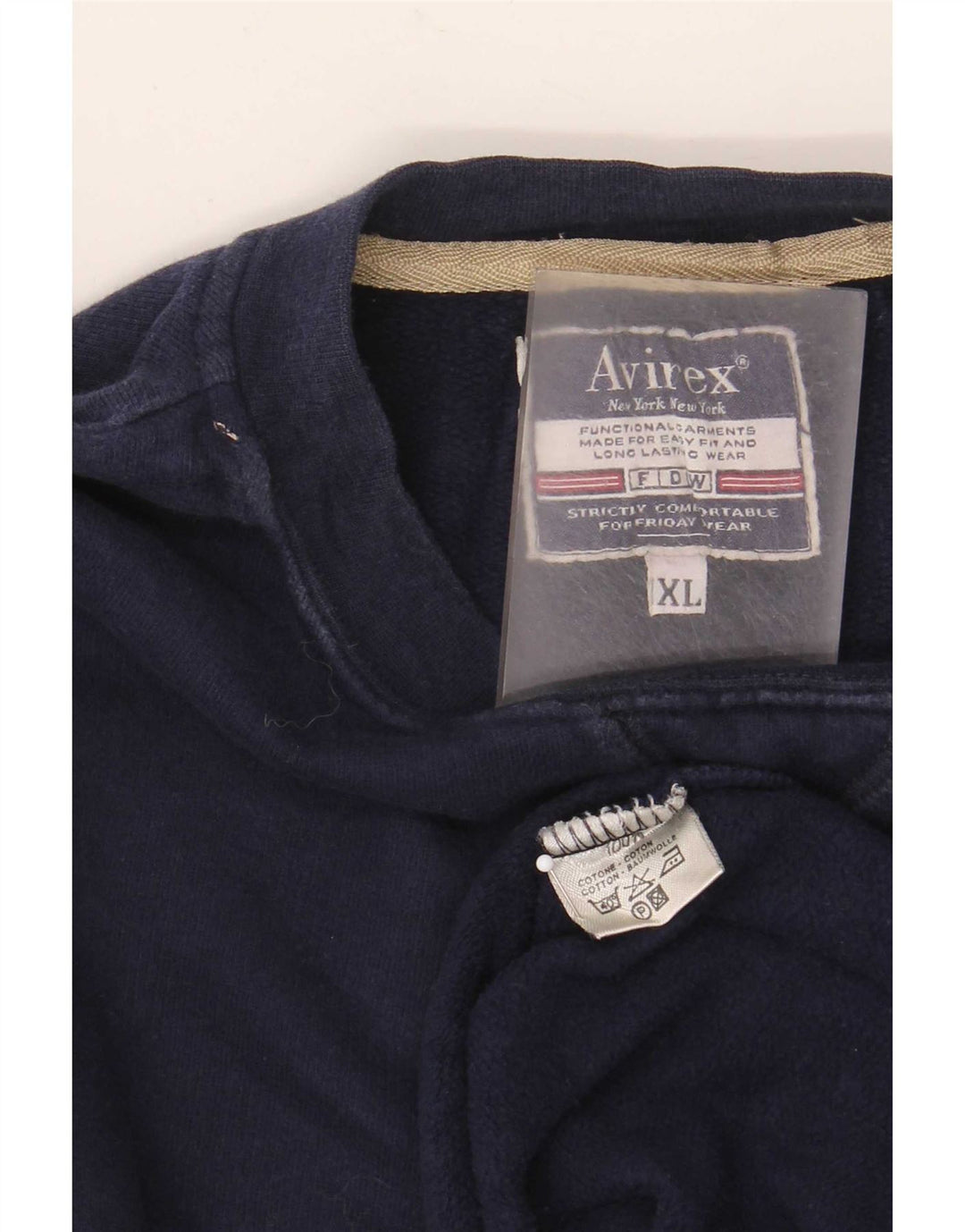 Avirex Mens Sweatshirt Jumper XL Navy Blue Cotton