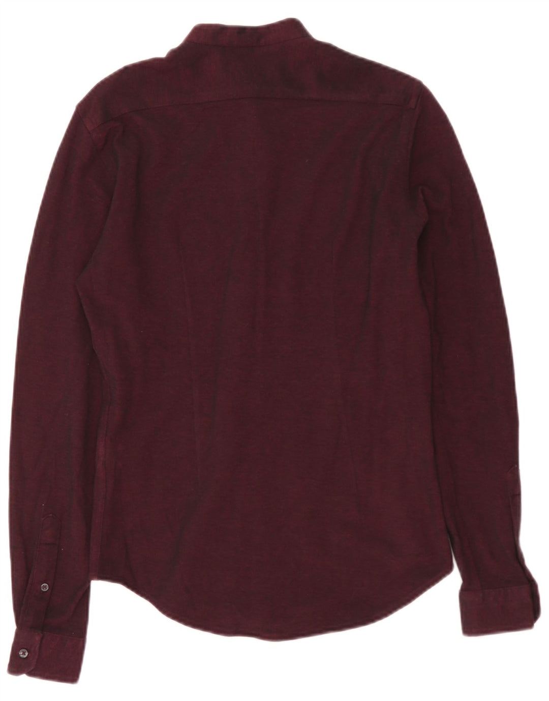 Zara Mens Slim Fit Shirt Small Maroon Cotton