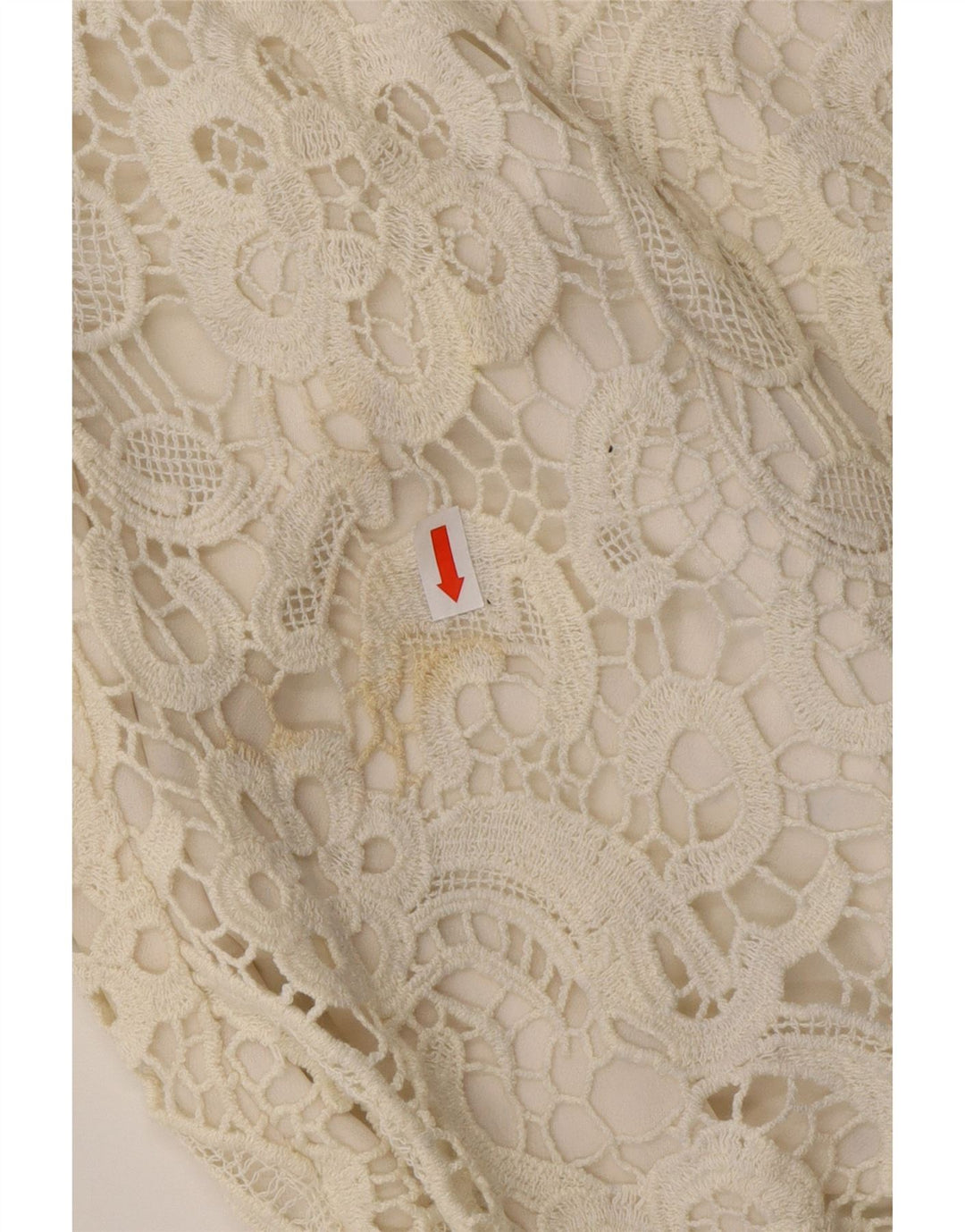 ZARA Womens Blouse Top UK 12 Medium Off White Floral
