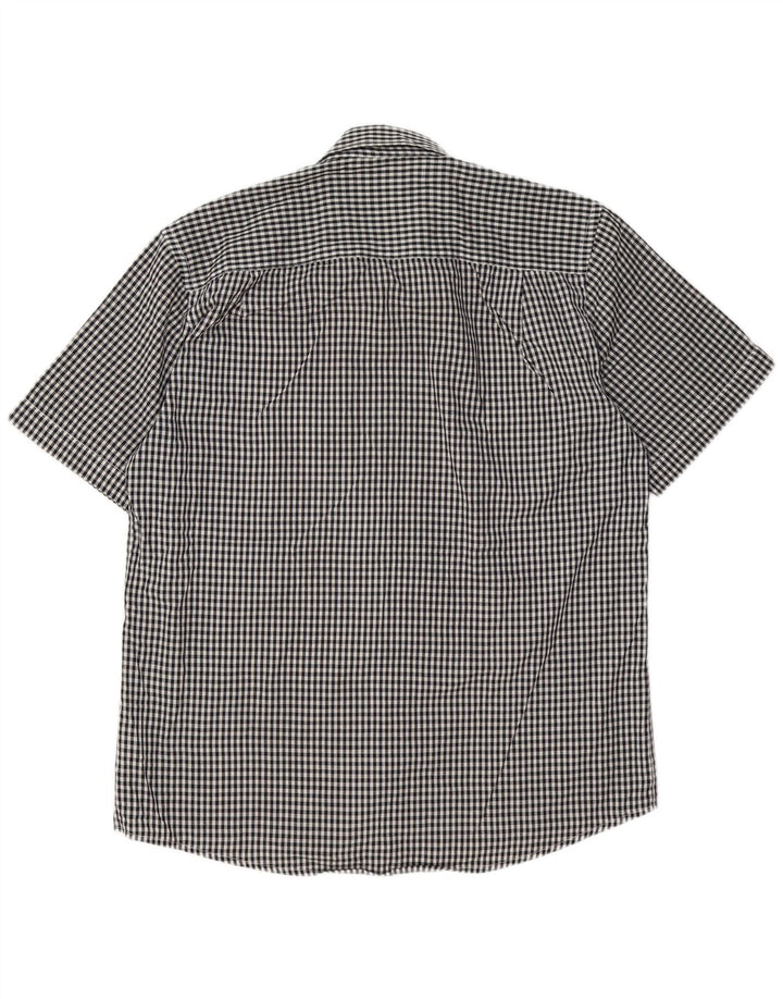 Pierre Cardin Herre kortærmet Regular Fit skjorte XL Sort Gingham