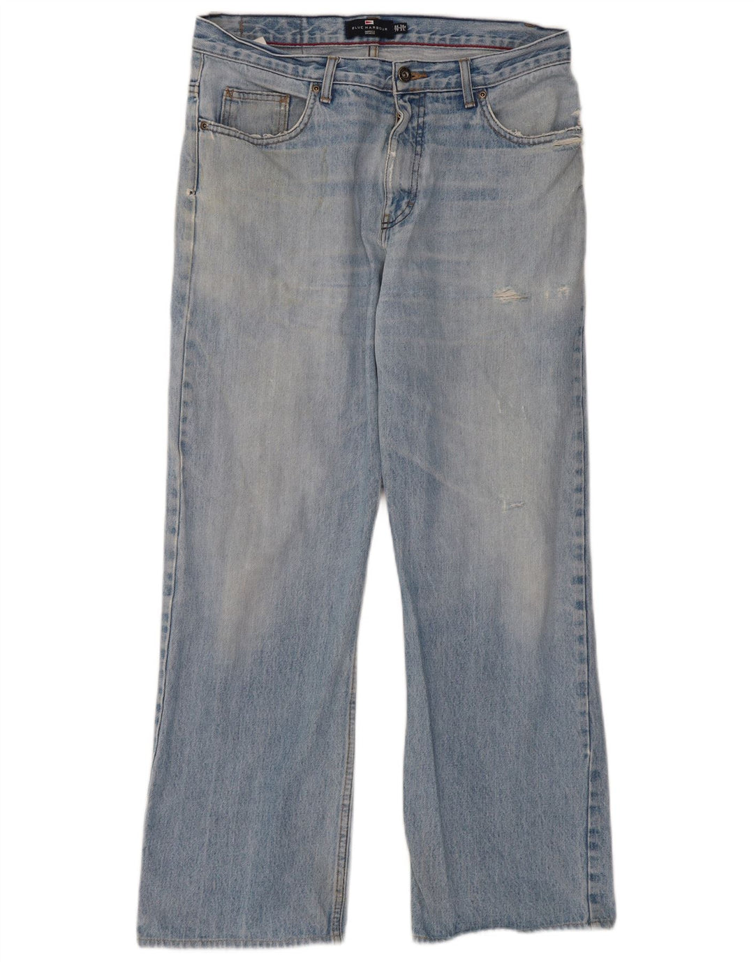 Marks & Spencer Mens Blue Harbour Bootcut Jeans W34 L31 Blue Cotton