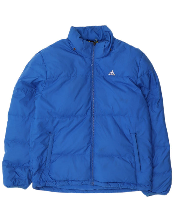 Giacca imbottita da uomo Adidas UK 38 poliestere blu medio