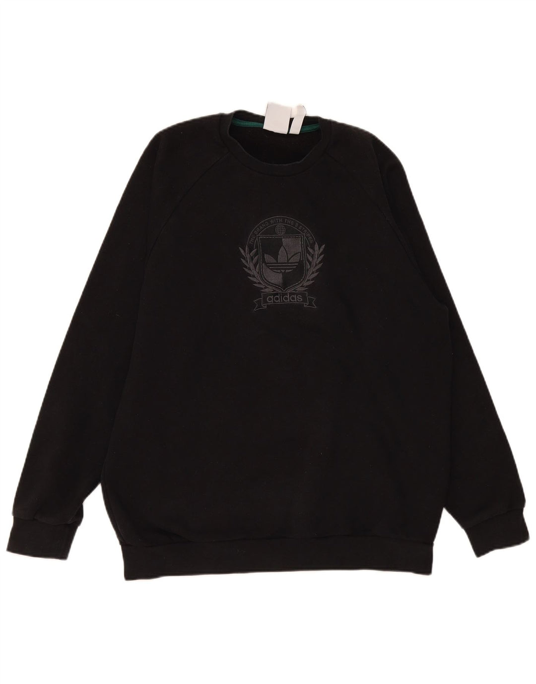 Adidas Mens Graphic Sweatshirt Jumper Large Black Cotton