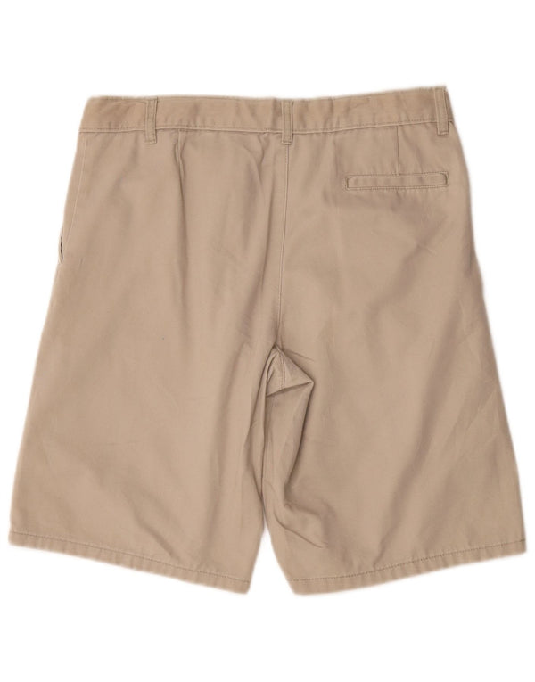 Izod Womens Chino Shorts UK 10 Small W32 Beige Cotton