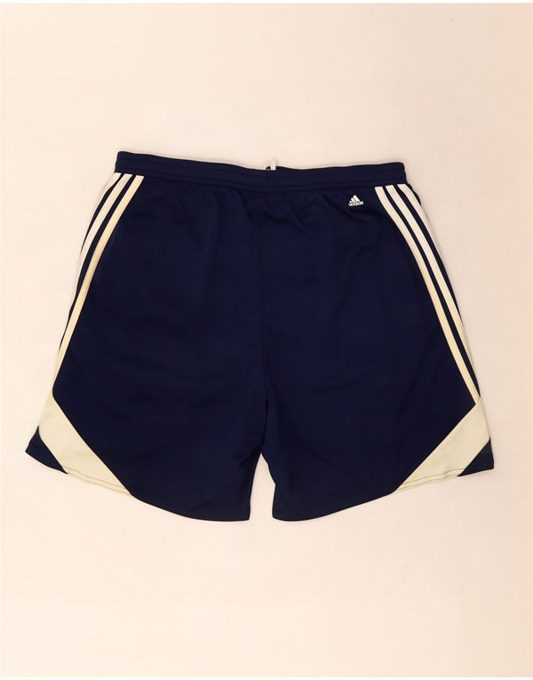 Pantaloncini sportivi Adidas Climalite da uomo di grandi dimensioni in poliestere color block blu navy