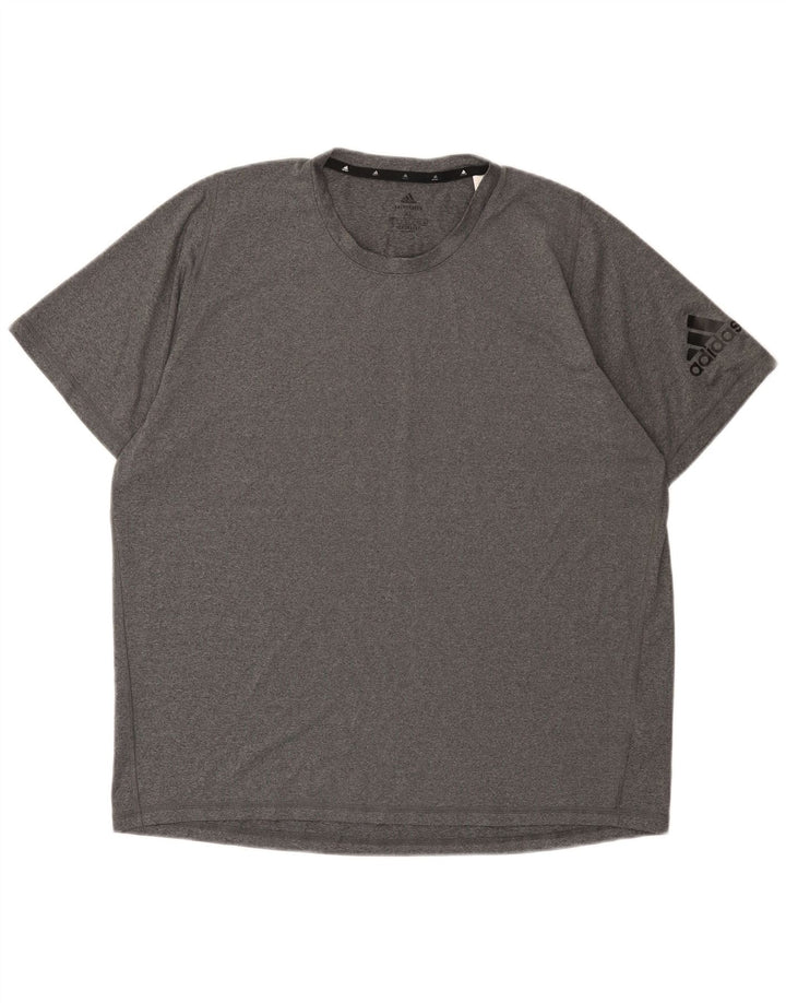 Adidas Mens Aeroready T-Shirt Top XL Grey Polyester