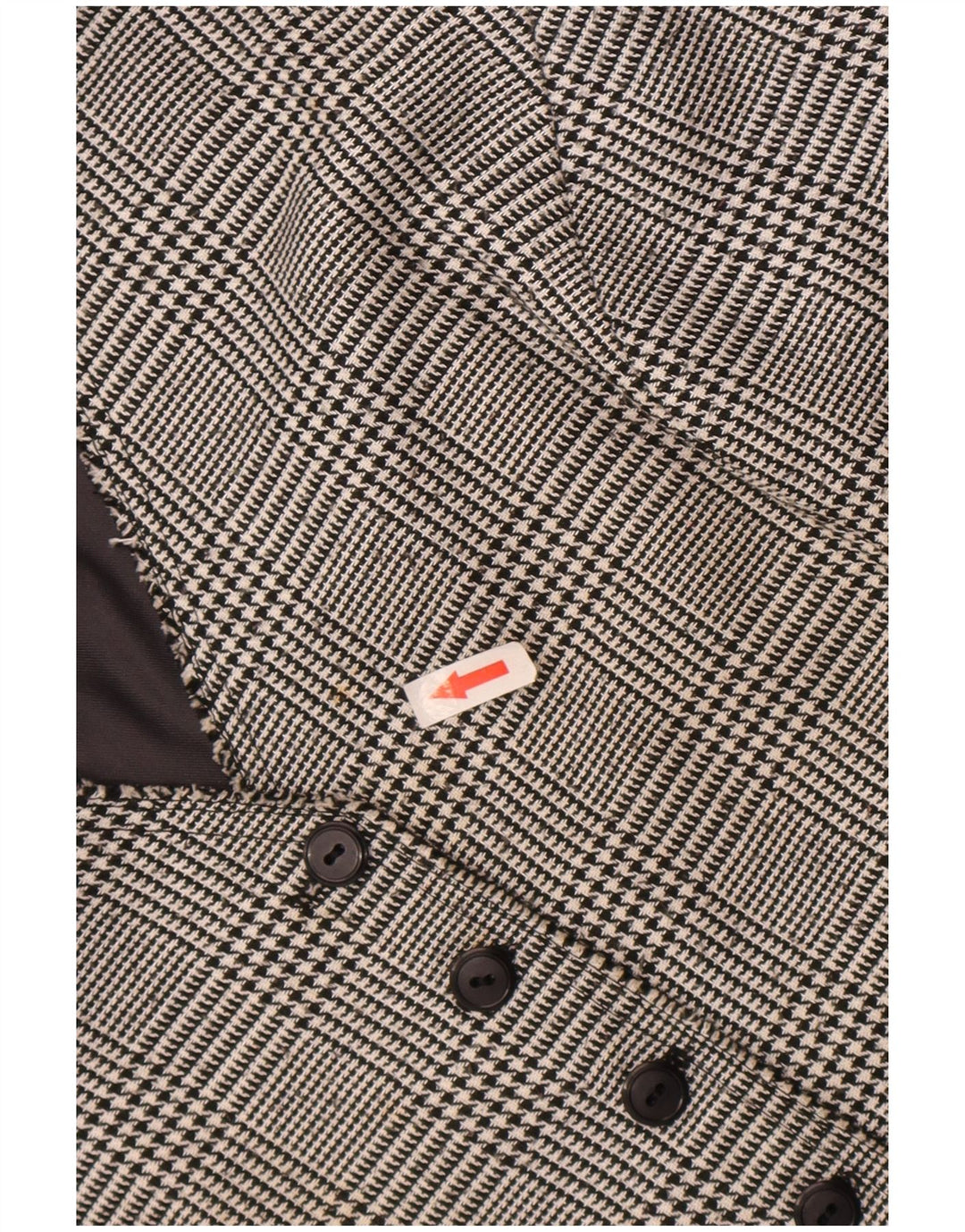 Vintage damevest UK 16 Large Grå Houndstooth