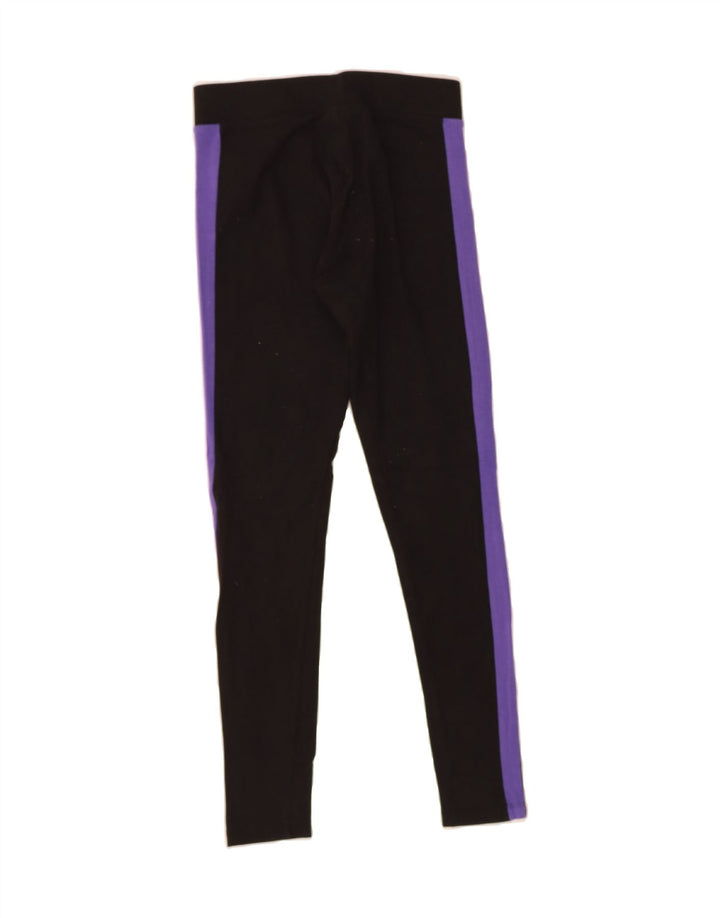 PUMA Womens Leggings UK 8 Small  Black Colourblock Cotton Vintage Puma and Second-Hand Puma from Messina Hembry 