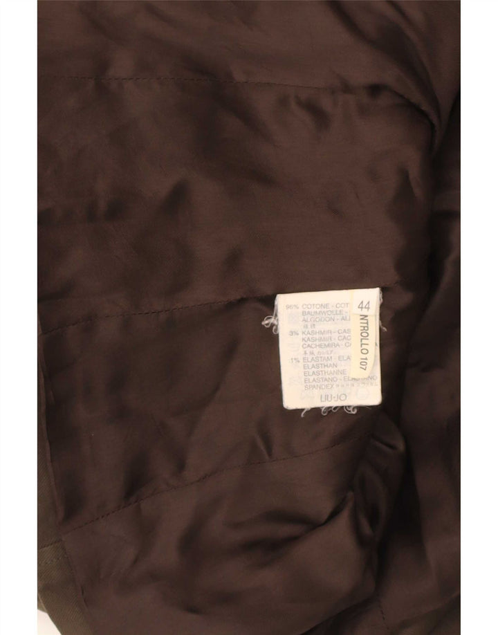Liu Jo Damen-Blazerjacke mit 3 Knöpfen, IT 44, mittelbraune Baumwolle