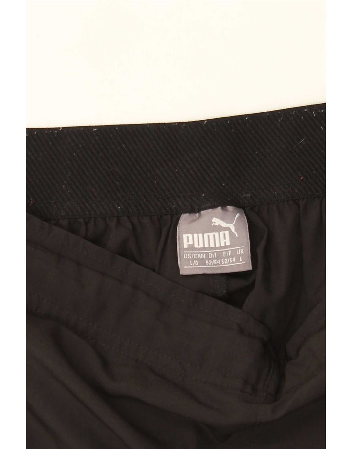 Puma Womens Graphic Tracksuit Trousers UK 14 Large Black