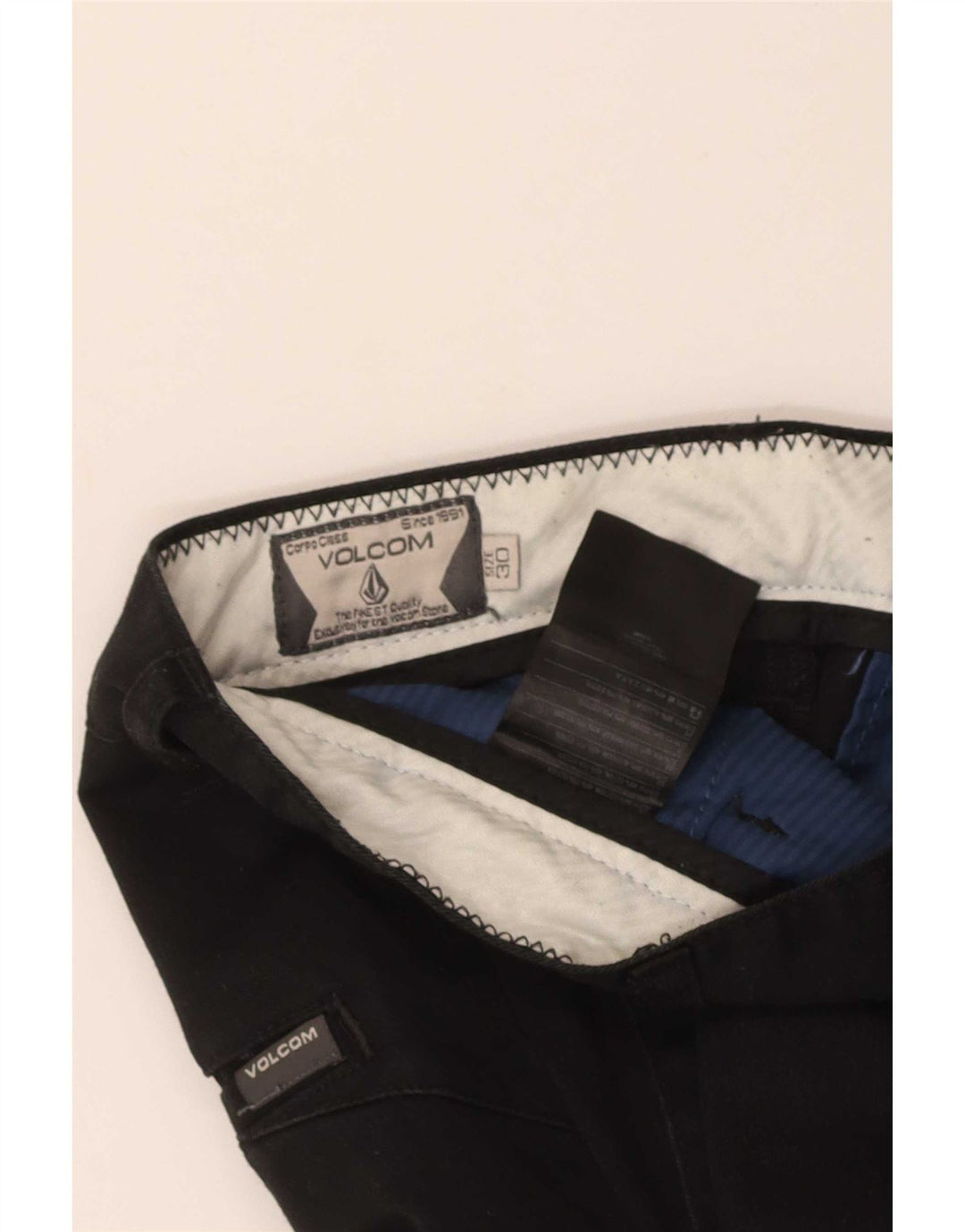 Ανδρικό σορτς Chino Volcom W30 Μεσαίο μαύρο βαμβακερό