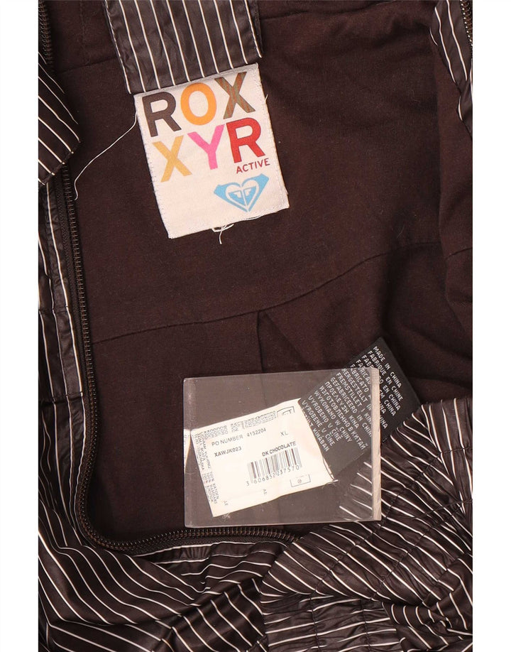 Giacca da ginnastica con cappuccio da donna Roxy UK 18 XL Poliestere gessato grigio