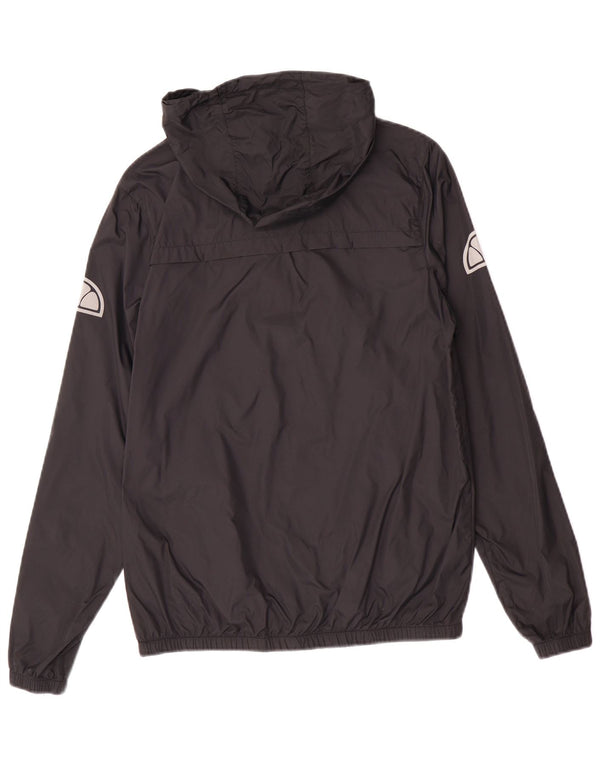 Giacca antipioggia da uomo Ellesse con cappuccio Anorak UK 34 XS nera in poliammide