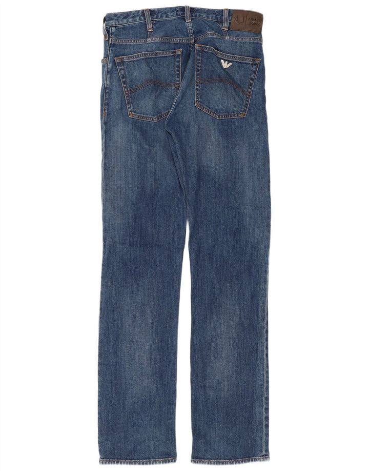 Jeans dritti da uomo Armani W30 L32 in cotone blu