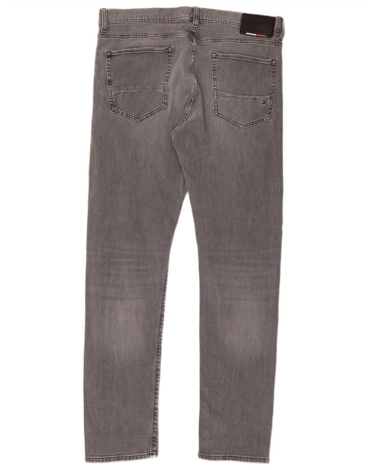 Tommy Hilfiger Mens Slim Jeans W36 L32 Grey Cotton
