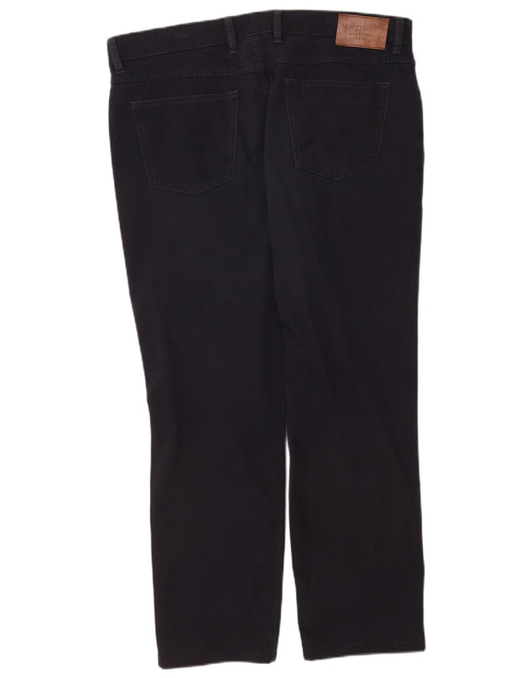 Bugatti Mens Straight Casual Trousers W36 L28 Navy Blue Cotton