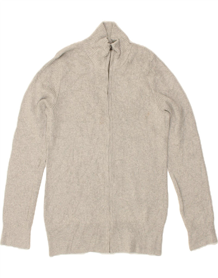 EDDIE BAUER Womens Cardigan Sweater UK 14 Large Grey Cotton Vintage Eddie Bauer and Second-Hand Eddie Bauer from Messina Hembry 