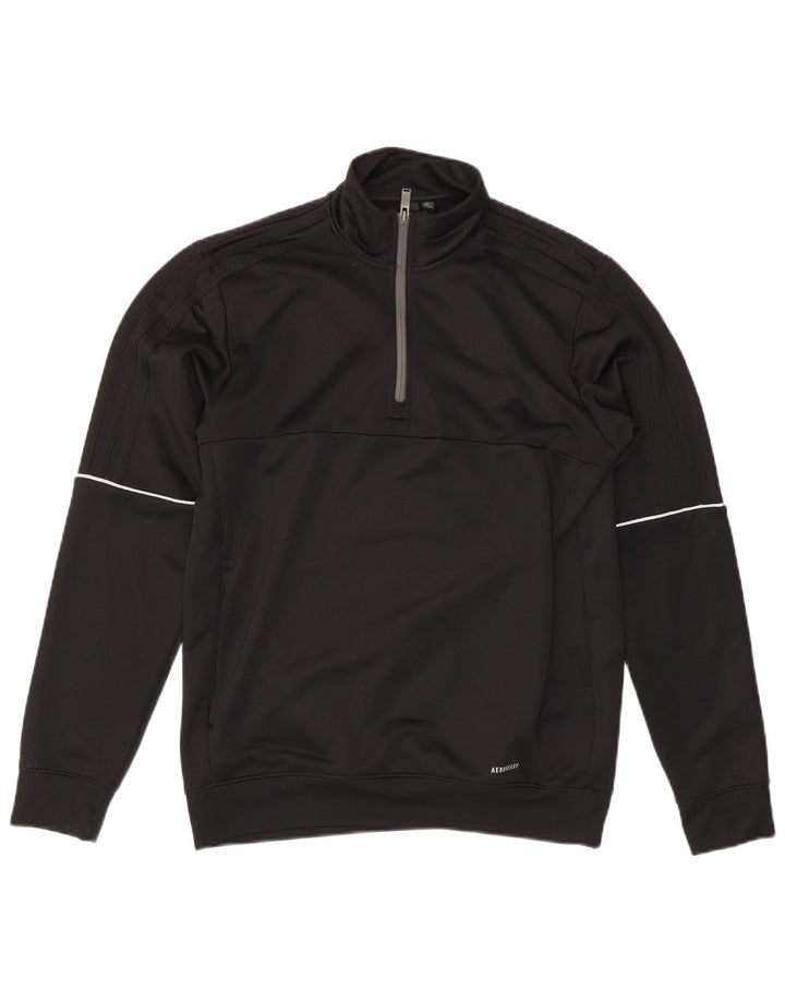 Męska bluza Adidas Aeroready z zamkiem błyskawicznym, średni czarny poliester