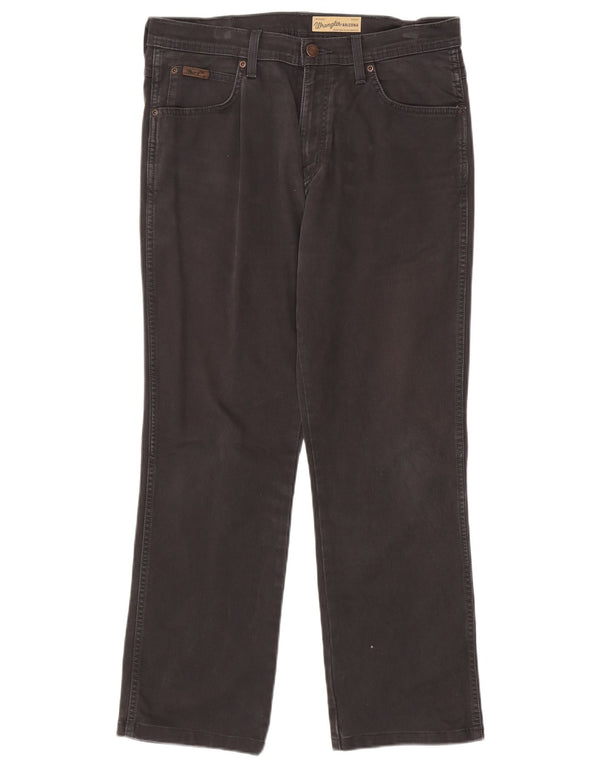 Wrangler Mens Arizona Stretch Straight Jeans W33 L30 Grey Cotton