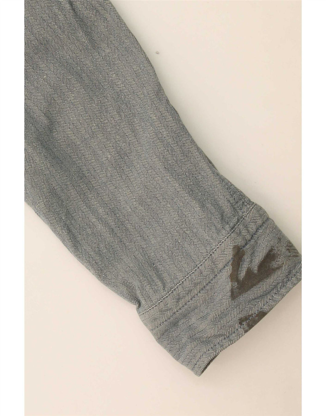 John Lewis Chemise Homme Gris Moyen Herringbone Coton