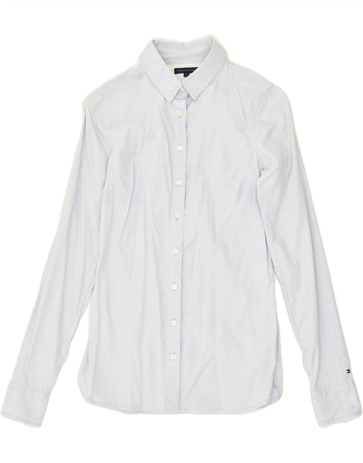 TOMMY HILFIGER Womens Shirt US 2 XS Blue Cotton | Vintage Tommy Hilfiger | Thrift | Second-Hand Tommy Hilfiger | Used Clothing | Messina Hembry 