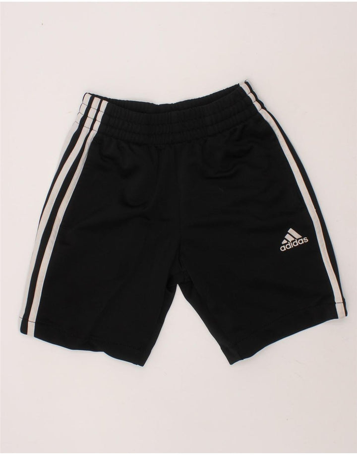 ADIDAS Boys Sport Shorts 7-8 Years Small  Black Polyester Vintage Adidas and Second-Hand Adidas from Messina Hembry 