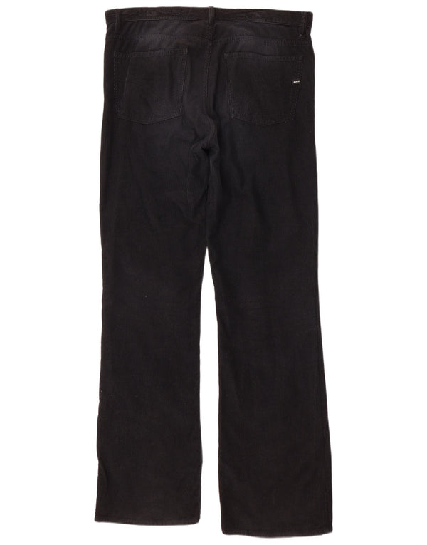 Calça masculina de veludo bootcut Gas W36 L34 preta