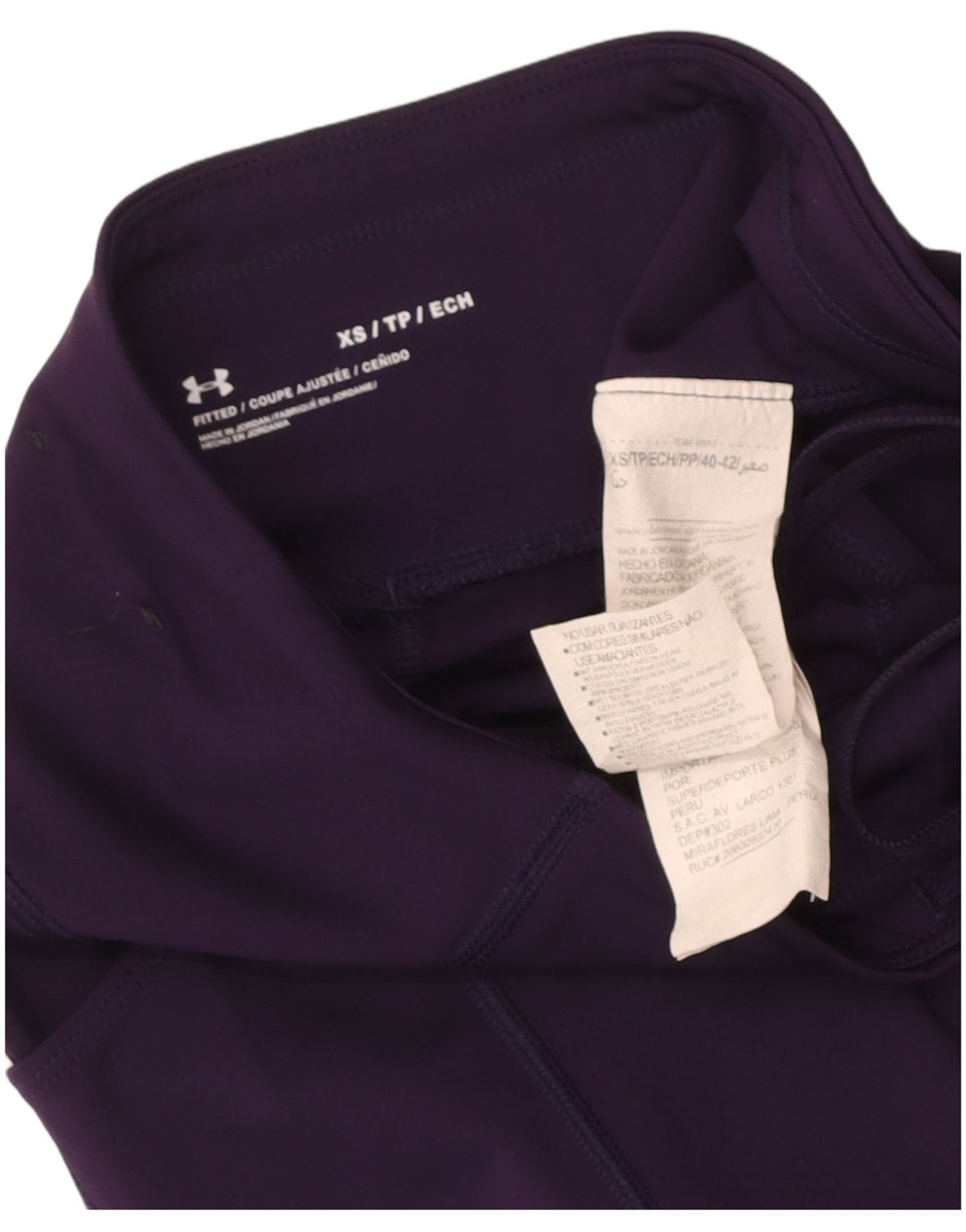 Under Armour Womens Leggings UK 4 XS Purple Polyester