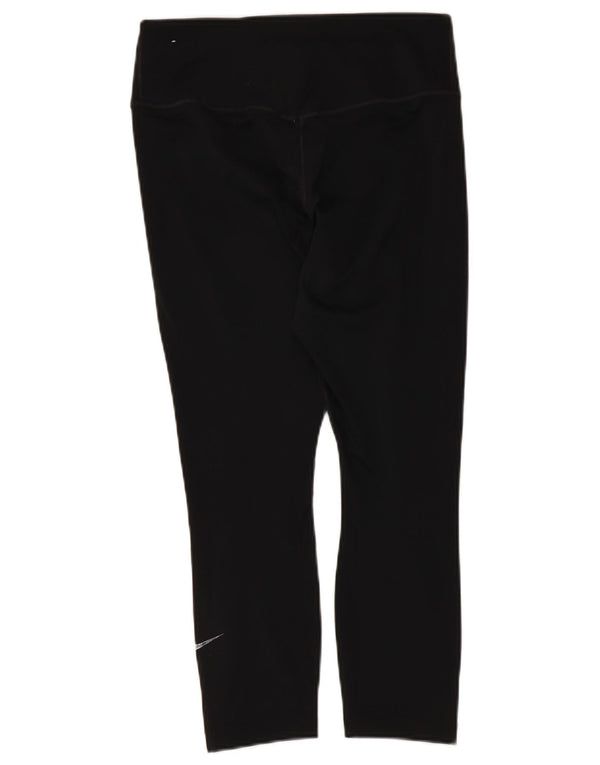Nike Damen Dri Fit Leggings UK 12 Medium Schwarz
