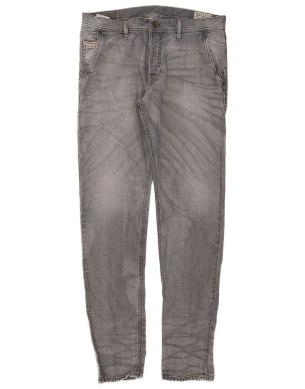 Diesel Herren Kakee Carrot Slim Jeans W34 L34 Graue Baumwolle