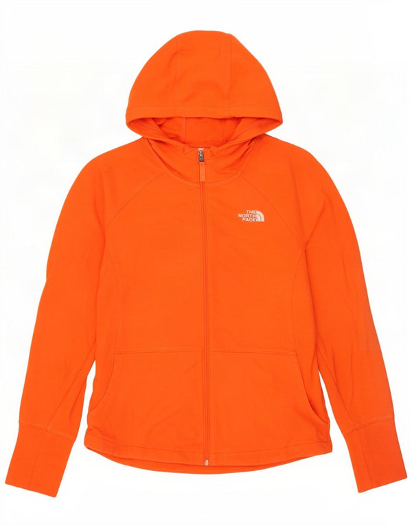 The North Face Pull à capuche zippé pour femme UK 16 Large Orange Coton
