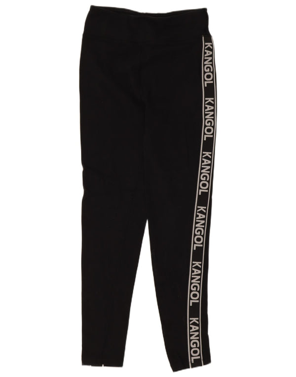 Leggings femininas Kangol gráficas UK 12 algodão preto médio