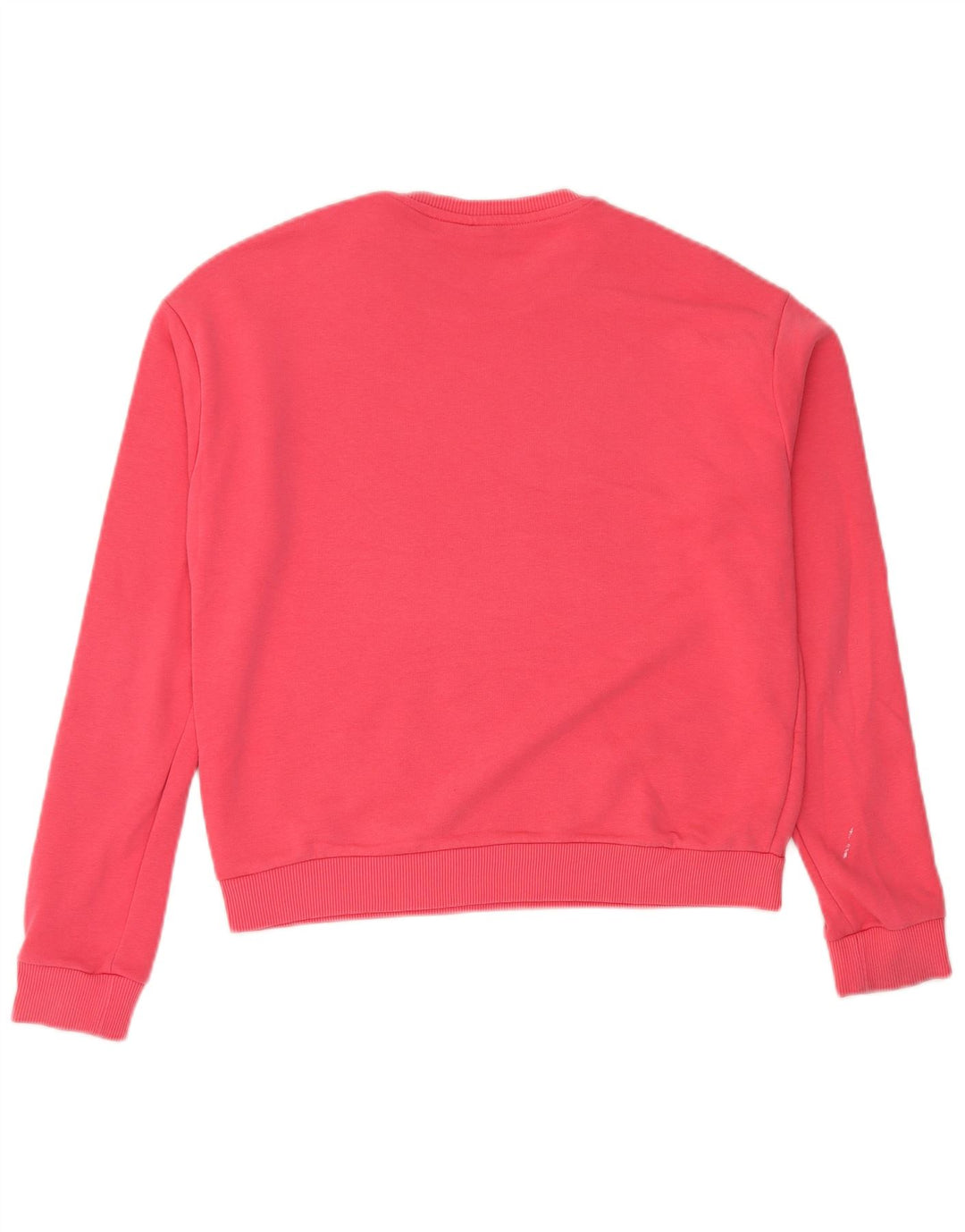 Fila Womens Graphic Sweatshirt Jumper UK 14 Medium Pink Colourblock