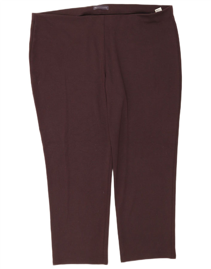 Marks & Spencer Womens Slim Leggings UK 22 3XL Brown Polyester