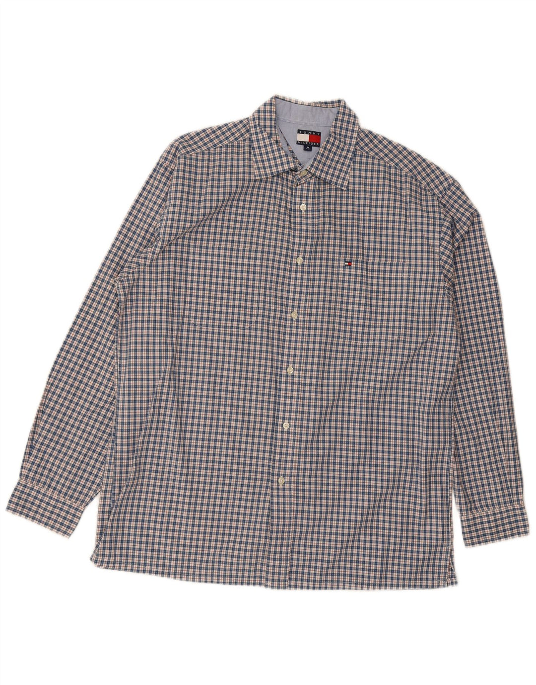 Camisa Tommy Hilfiger Hombre Regular Fit Cuadros Azul Medio