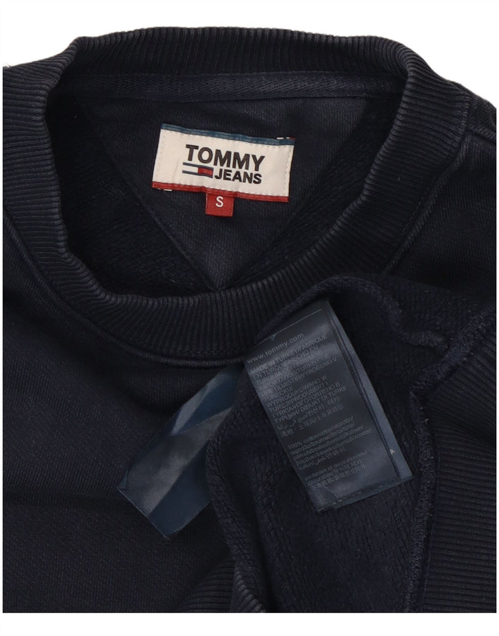 Tommy Hilfiger Mens Sweatshirt Jumper Small Navy Blue Cotton