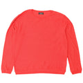 Zara Herre Crew Neck Jumper Sweater Large Rød Polyester