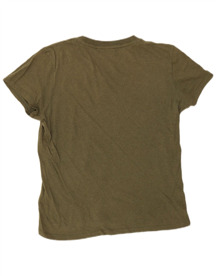 Superdry Mens T-Shirt Top Medium Khaki Cotton
