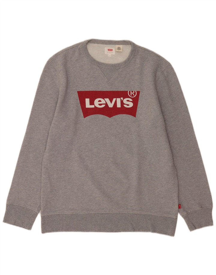 Levi's Grafisk sweatshirt til mænd mellem grå bomuld